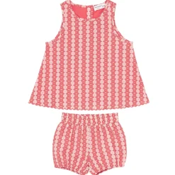 Baby Girls Regatta Red Paisley Scalloped Bloomer Set
