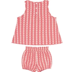 Baby Girls Regatta Red Paisley Scalloped Bloomer Set