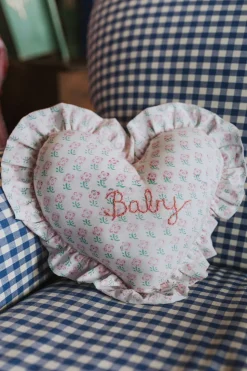 Baby Heart Ruffle Pillow