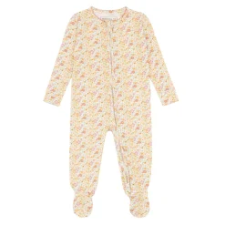 Baby Marigold Floral Pima Footie