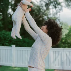 Baby Marigold Floral Pima Footie