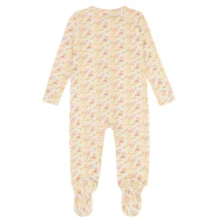 Baby Marigold Floral Pima Footie