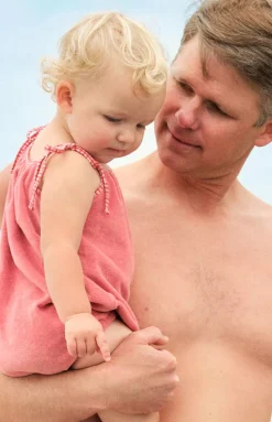 Baby Poppy Red French Terry Romper