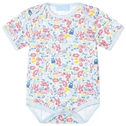 Baby Short Sleeve Body Suit in Clam Bake