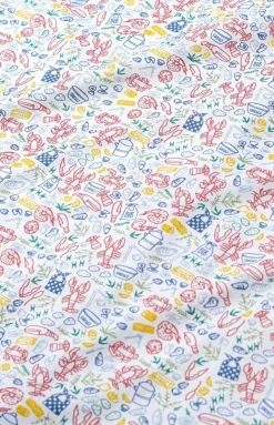 Baby Short Sleeve Body Suit in Clam Bake