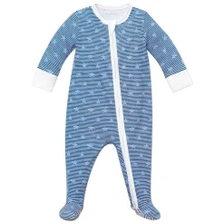 Baby Stars & Stripes Zip Onesie in Navy
