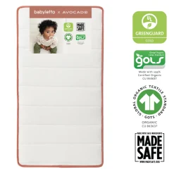 babyletto x Avocado Dual-stage, Organic & Non-Toxic Crib Mattress in White