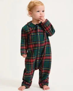 Baby's Brushed Twill Cambridge Romper in Kensington Tartan