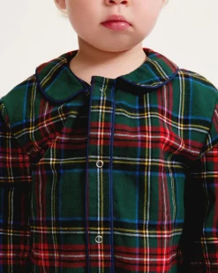 Baby's Brushed Twill Cambridge Romper in Kensington Tartan