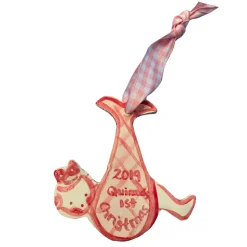 Baby's First Christmas Ornament in Red