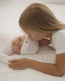 Baby’s Pima Hat in Gray Stars