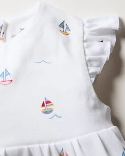 Baby's Pima Isla Play Romper in Bateau