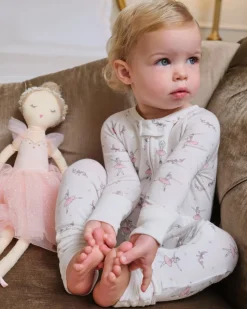 Baby’s Pima Peekaboo Romper in Sugar Plum Fairy