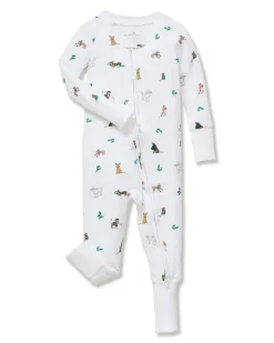 Baby’s Pima Peekaboo Romper in Jingle Paws