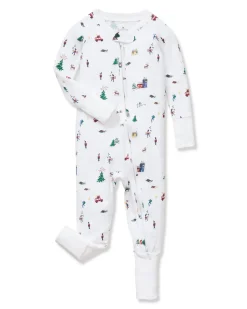 Baby’s Pima Peekaboo Romper in Holiday Town