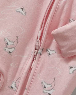 Baby’s Pima Peekaboo Romper in Winter Skates
