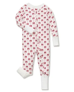 Baby’s Pima Peekaboo Romper in Blissful Bows
