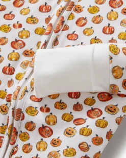 Baby’s Pima Peekaboo Romper in Pumpkin Patch