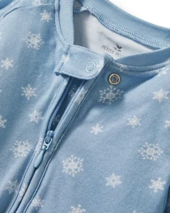 Baby’s Pima Peekaboo Romper in Periwinkle Wonderland