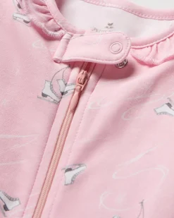 Baby’s Pima Romper in Winter Skates