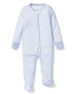 Baby’s Pima Snug Fit Romper in Blue Stripes