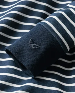 Baby’s Pima Snug Fit Romper in Navy Stripe