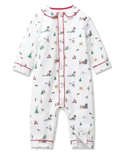 Baby's Twill Cambridge Romper in Holiday Town