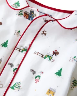 Baby's Twill Cambridge Romper in Holiday Town