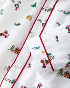 Baby's Twill Cambridge Romper in Holiday Town