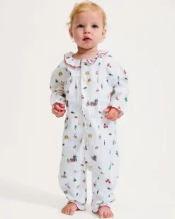 Baby's Twill Madeline Romper in Holiday Town