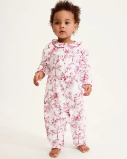 Baby’s Twill Madeline Romper in Red Timeless Toile