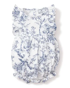 Baby’s Twill Ruffled Romper in Timeless Toile