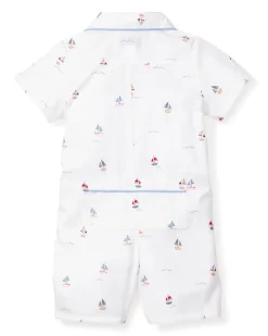 Baby’s Twill Summer Romper in Bateau