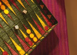 Backgammon Set in Olive Green