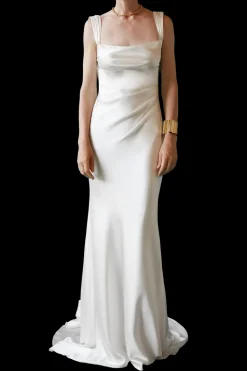 Backless Gown with Pearl Strap | STYLE 167