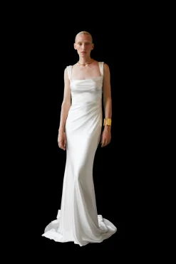 Backless Gown with Pearl Strap | STYLE 167