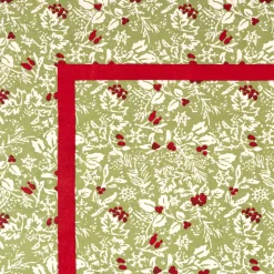 Baies de houx Tablecloth in Red & Green