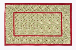 Baies de houx Tablecloth in Red & Green