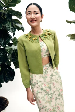 Bailey Knit Jacket With Jardin Embellishment
