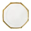 Bamboo Edge Dinner Plates in Gold, Set of 6