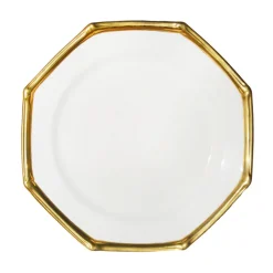 Bamboo Edge Dinner Plates in Gold, Set of 6