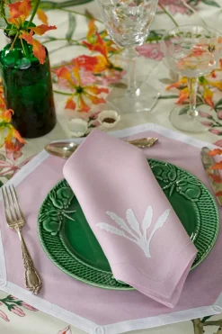 Bamboo Placemat in Lilac & White, Set of 2