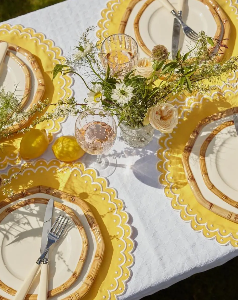 Bamboo Salad and Dessert Plate