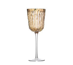 Bamboo Wine Glass in Gold, Set of 4