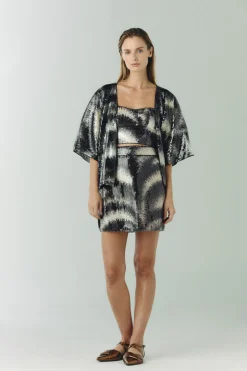 Baracoa Sequins Crop Top in Black