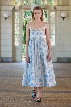 Barbara Midi Dress in Bougainvillea