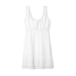 Bardot Dress in White Eyelet