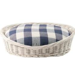 Barnes Blue Check Dog Bed