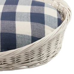 Barnes Blue Check Dog Bed
