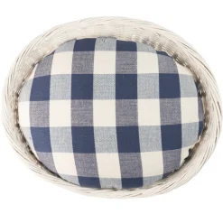Barnes Blue Check Dog Bed